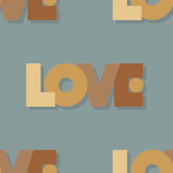 Love Word Delicate Modern Minimal Elegant Vector Typographic Seamless Pattern Vecteur En Vente