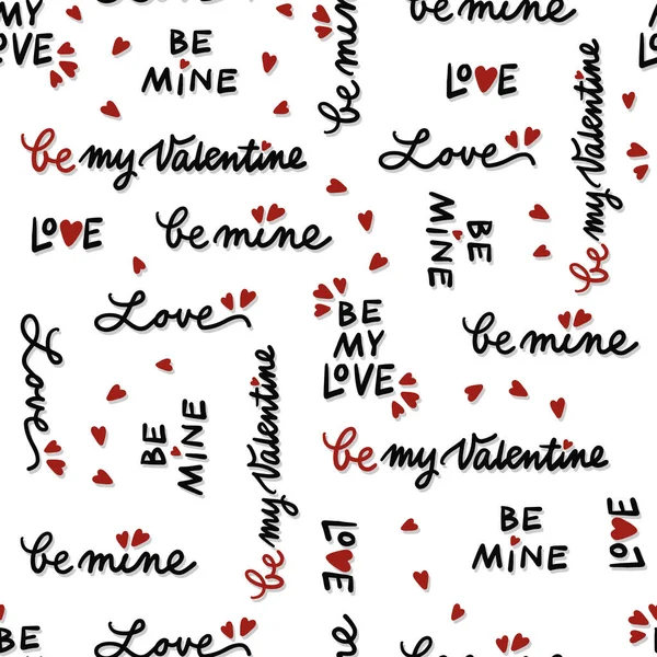Ζωγραφισμένα Στο Χέρι Καλλιγραφικά Λόγια Αγάπης Βρώμικο Σχήματα Καρδιά Ρομαντική Εικονογράφηση Αρχείου