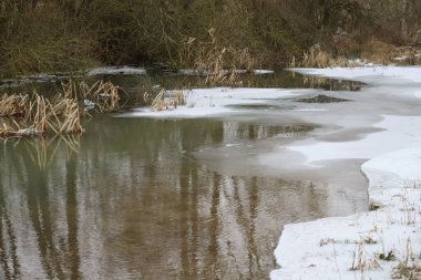 Durgun Suda Karlı Buz Bölgeleri