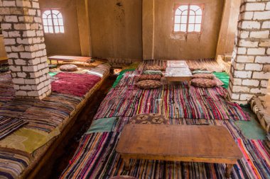 ALHAYZ, EGYPT - 6 Şubat 2019: Al Hayz köyündeki kırsal yerel restoran, Mısır