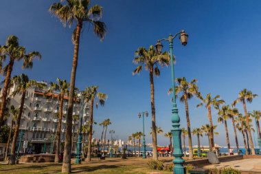 ALEXANDRIA, EGYPT - 2 Şubat 2019: İskenderiye, Mısır 'daki Saad Zaghloul Meydanı