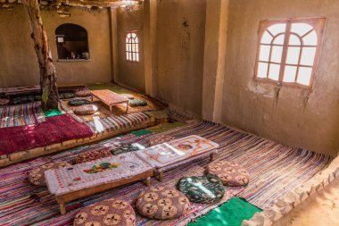 ALHAYZ, EGYPT - 6 Şubat 2019: Al Hayz köyündeki kırsal yerel restoran, Mısır