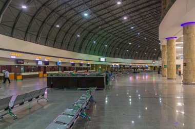 TABRIZ, IRAN - JULY 15, 2019: Interior of the Central Bus Terminal in Tabriz, Iran