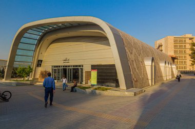 ISFAHAN, IRAN - JULY 9, 2019: View of Kaveh metro station in Isfahan, Iran