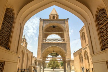 Bell tower of the Vank cathedral in Isfahan, Iran