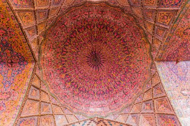 Cupola of Nasir al Mulk Mosque in Shiraz, Iran