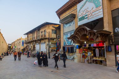 SHIRAZ, IRAN - JULY 6, 2019: View of a street in the center of Shiraz, Iran.