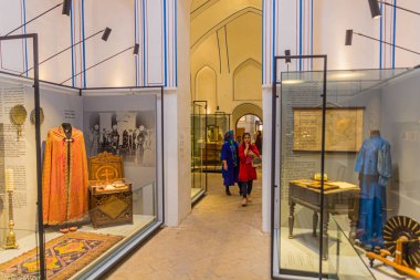 ISFAHAN, IRAN - JULY 10, 2019: Exhibits of the museum of the Vank cathedral in Isfahan, Iran