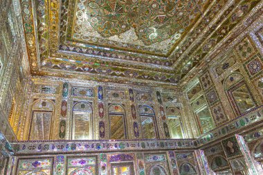 SHIRAZ, IRAN - JULY 6, 2019: Mirror decoration of Zinat Al-Molk Historical House in Shiraz, Iran.