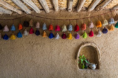 Decorations of a traditional house in Pasargad village, Iran