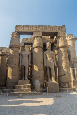 Sculptures and columns of the Luxor temple, Egypt