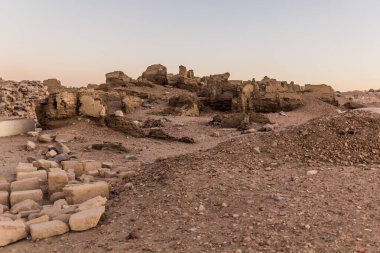 Old ruins at the Elephantine island in Aswan, Egypt