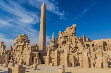 Queen Hatshepsut Obelisk in the Amun Temple enclosure in Karnak, Egypt