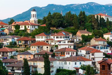 Kuzey Makedonya 'nın Ohri kentinin manzarası