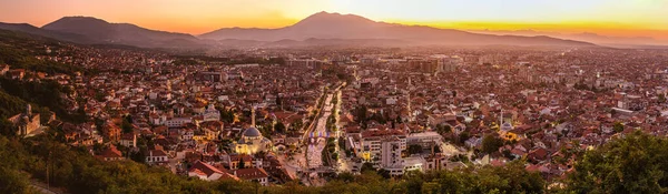 Panoramisch Uitzicht Vanuit Lucht Stad Prizren Kosovo — Stockfoto