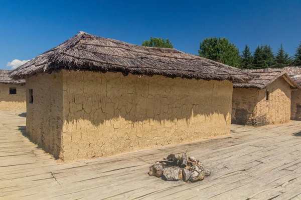 Casas Bay Bones Pré Histórico Pilha Habitação Recreação Assentamento Idade — Fotografia de Stock