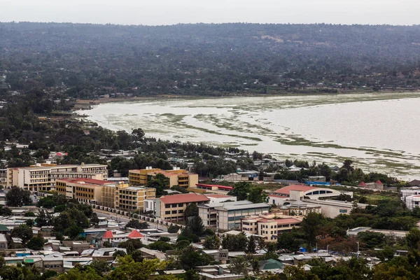 Vista Aérea Del Lago Awassa Ciudad Hawassa Etiopía — Foto de Stock