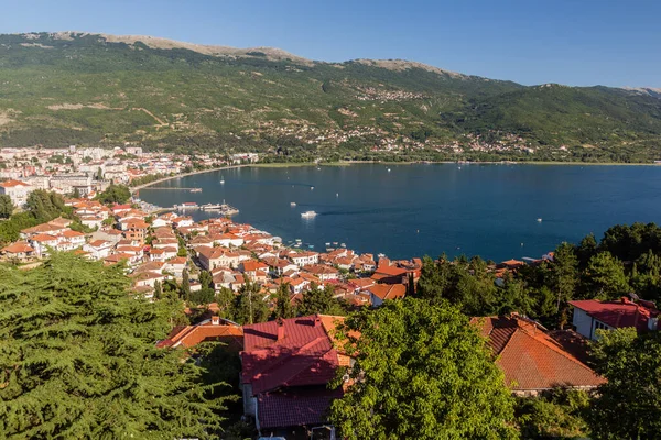 Utsikt Över Sjön Ohrid Från Staden Ohrid Norra Makedonien — Stockfoto