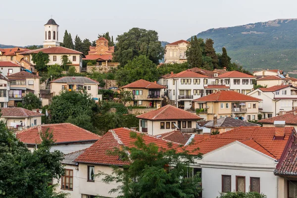 Vista Cidade Ohrid Macedônia Norte — Fotografia de Stock