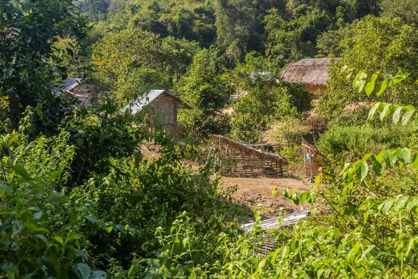 Dorp Het Nationaal Beschermde Gebied Nam Laos — Stockfoto