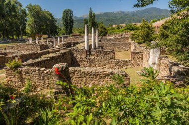 Kuzey Makedonya 'nın Bitola kenti yakınlarındaki Heraclea Lyncestis antik kalıntıları