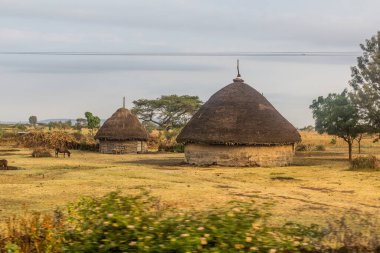 Hawassa yakınlarındaki kırsal evler, Etiyopya