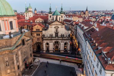 Çek Cumhuriyeti Prag 'daki Assisi ve St. Salvator kiliseleri