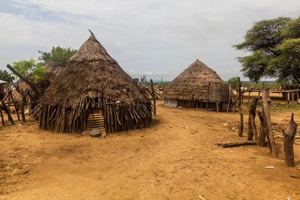 Huts Korcho Village Ethiopia — Stock Photo, Image