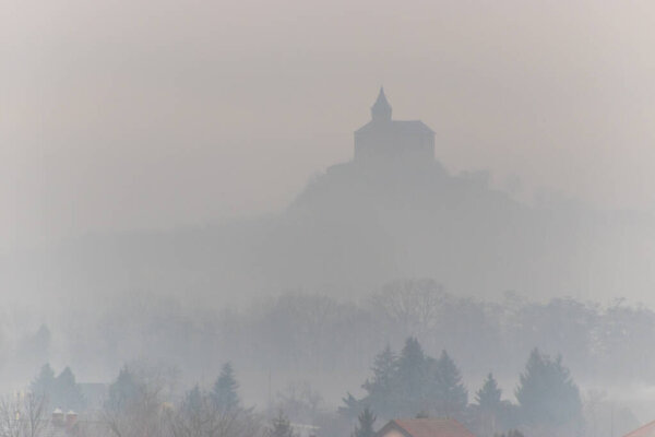 Castle on Kuneticka hora hill in the Czech Republic