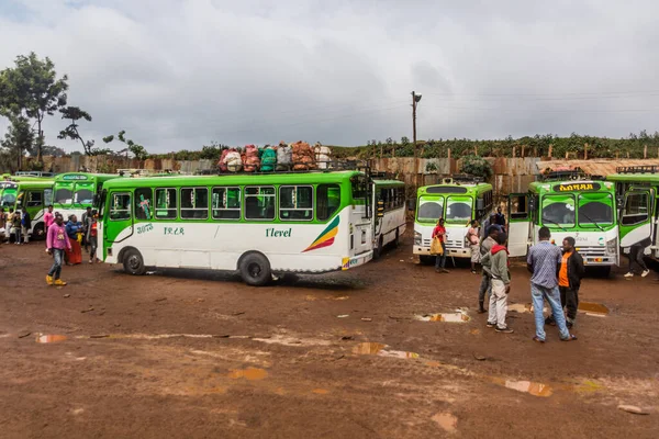 Sodo Etiopia Gennaio 2020 Veduta Della Stazione Degli Autobus Sodo — Foto Stock