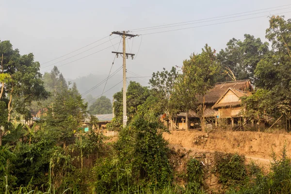 Ranek Wiosce Namkhon Pobliżu Miasta Luang Namtha Laos — Zdjęcie stockowe