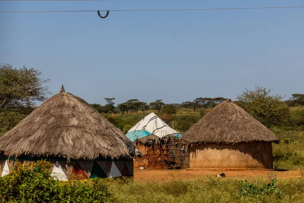 エチオピアのメガタウン近くの小さな村 — ストック写真