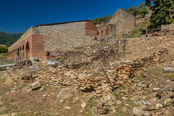 Teatro Romano Heraclea Lyncestis Ruínas Antigas Perto Bitola Macedônia Norte — Fotografia de Stock