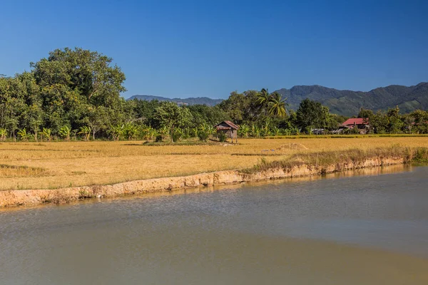 老挝Muang Sing附近的农村景观 — 图库照片