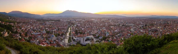 Prizren コソボのパノラマ航空写真 — ストック写真