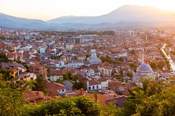 Sunset Aerial View Prizren Kosovo — Stock Photo, Image