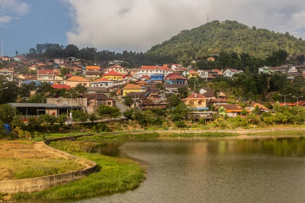 Маленький Пруд Городе Фонгсали Лаос — стоковое фото