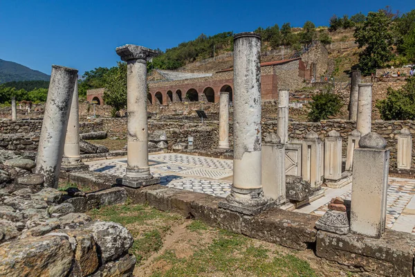 Wielka Bazylika Heraclea Lyncestis Starożytne Ruiny Pobliżu Bitoli Północna Macedonia — Zdjęcie stockowe