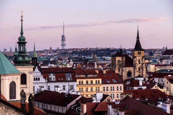 Skyline Old Town Prag Tjeckien — Stockfoto
