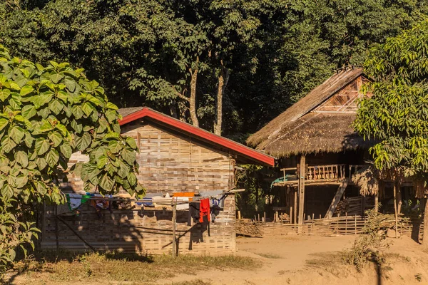 Деревня Намхон Возле Города Луанг Намтха Лаос — стоковое фото