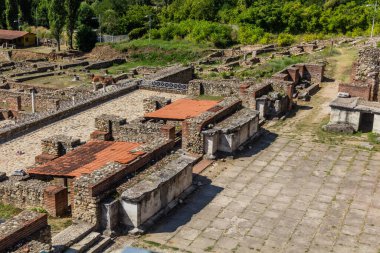 Kuzey Makedonya 'nın Bitola kenti yakınlarındaki Heraclea Lyncestis antik kalıntıları
