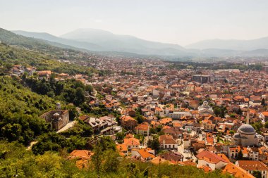 Kosova 'nın Prizren kentinin hava manzarası