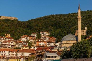 Kosova 'nın Prizren kentindeki eski kent manzarası
