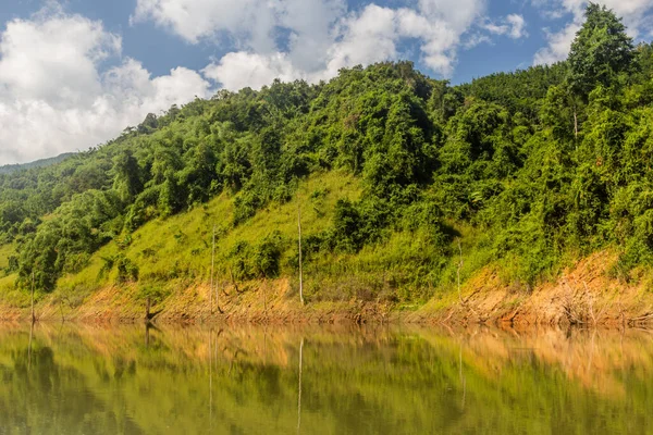 Landschaft Rund Den Nam Stausee Laos — Stockfoto