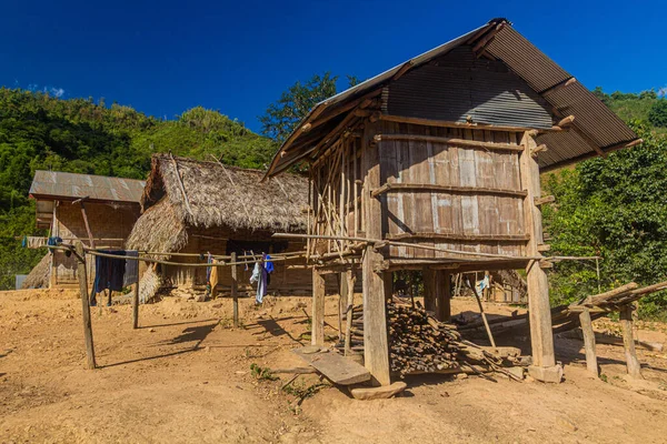 Dorp Het Nationaal Beschermde Gebied Nam Laos — Stockfoto