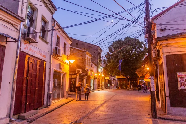 Bitola Macedonia Del Norte Agosto 2019 Vista Nocturna Las Calles — Foto de Stock