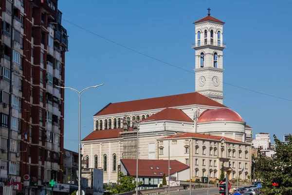 stock image PRISTINA, KOSOVO - AUGUST 13, 2019: Cathedral of Saint Mother Teresa in Pristina, Kosovo