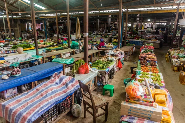 Phongsali Laos Novembre 2019 Veduta Mercato Phongsali Laos — Foto Stock