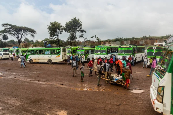 Sodo Etiopia Styczeń 2020 Widok Dworzec Autobusowy Sodo Etiopia — Zdjęcie stockowe