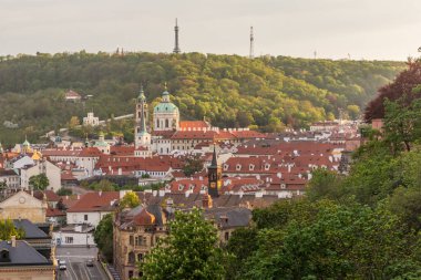 Çek Cumhuriyeti Prag 'daki Küçük Tarafın Hava Görüşü